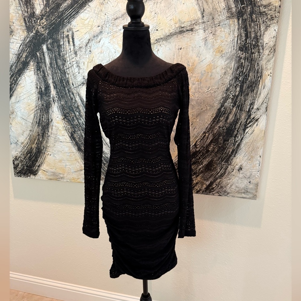 BCBGMaxAzria Black and Nude Dress